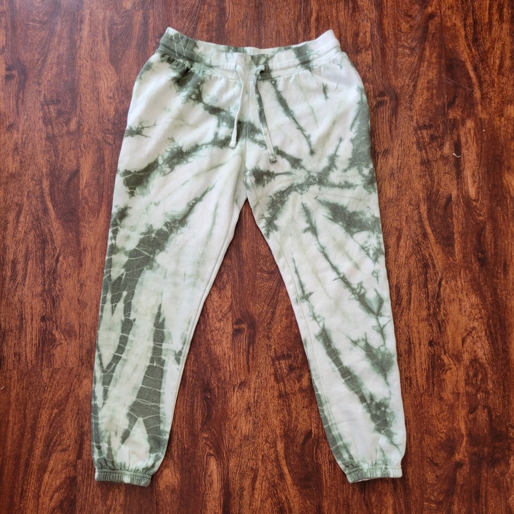 Dreamsicle Green Tie-Dye Joggers size L